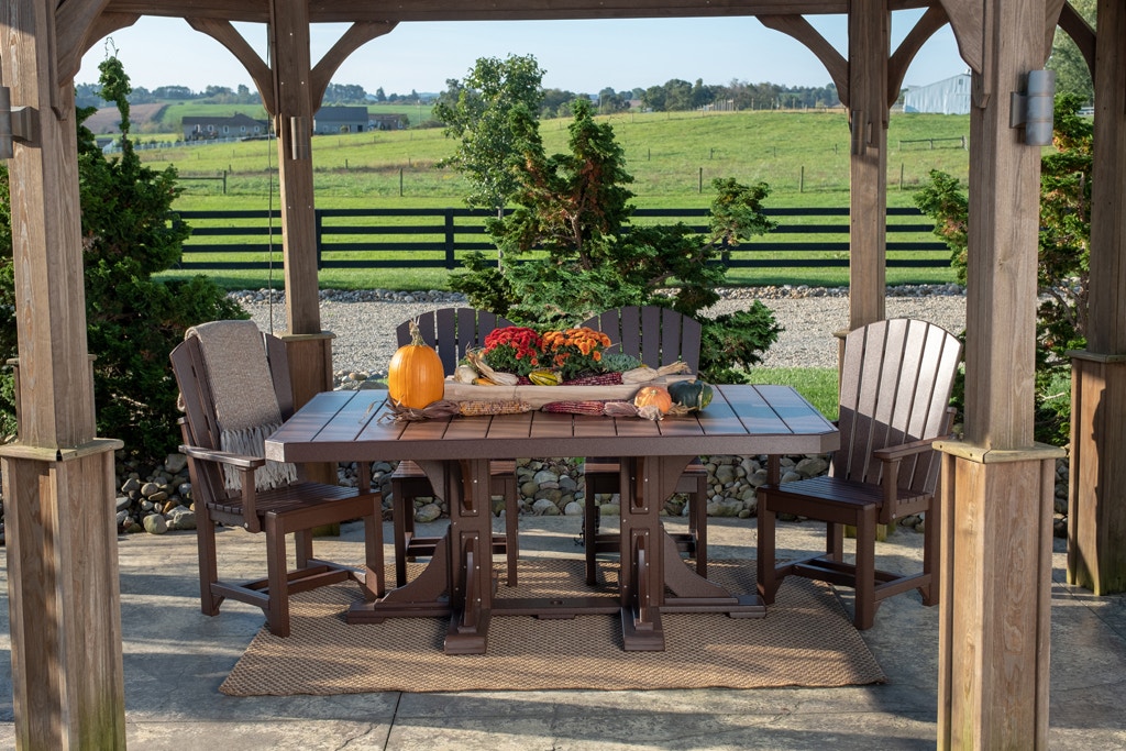 Rectangle patio discount table and chairs